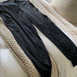 All in Motion Black nylon Cargo Leggings Size L - long with pockets